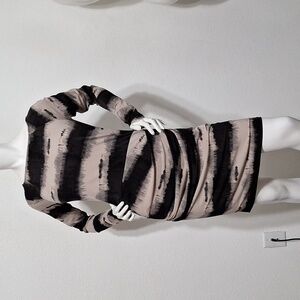 RACHEL Rachel Roy Tan Black Academia Abstract Print Long Sleeve Dress Size M